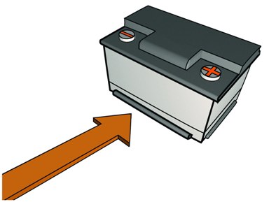 лицевая сторона аккумулятора