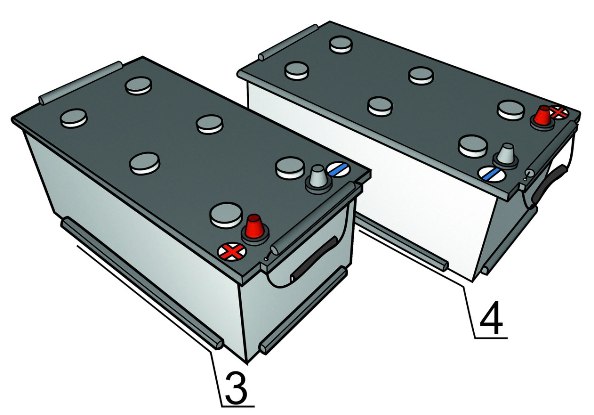 полярность аккумуляторов для грузовых авто