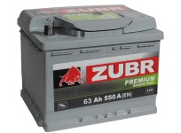 Аккумулятор ZUBR Premium 63 R